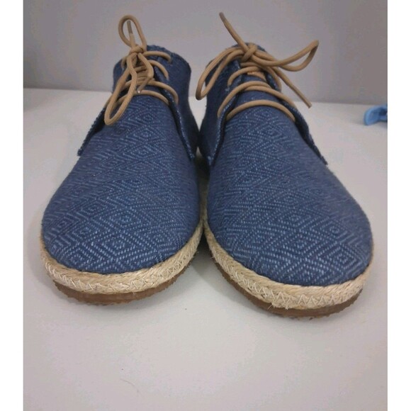 Patara Taj Blue Nomad Mens 11 Fabric Shoes Cork Insoles Hemp Midsoles Canvas - Picture 3 of 9